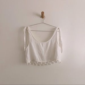 Revolve Anaak Cotton Gauze Crop Top